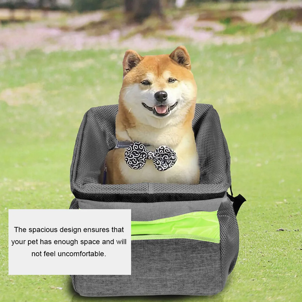 1pc Folding Pet Carrier Oxford Cloth Waterproof Bike Dog Basket For Small Dogs Cats Adjustable Collapsible Design Easy Install