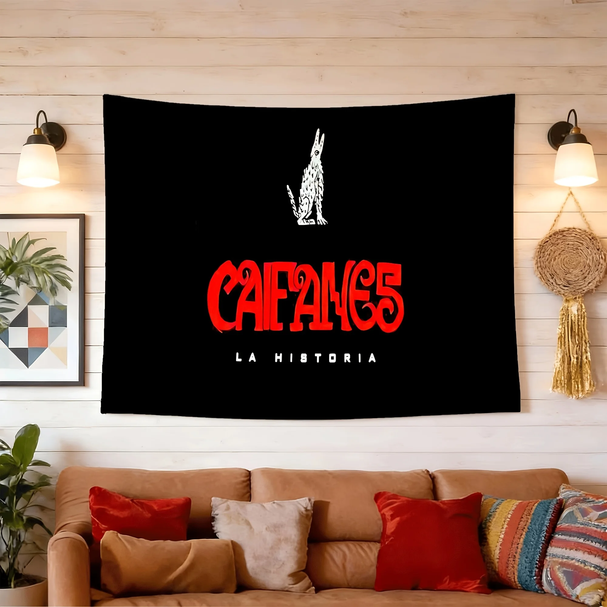 Caifanes Rock Series Peach Skin Wall Tapestry - Room, Bedroom Wall Decor, Wall Art, Party Decoration, Ideal Gift