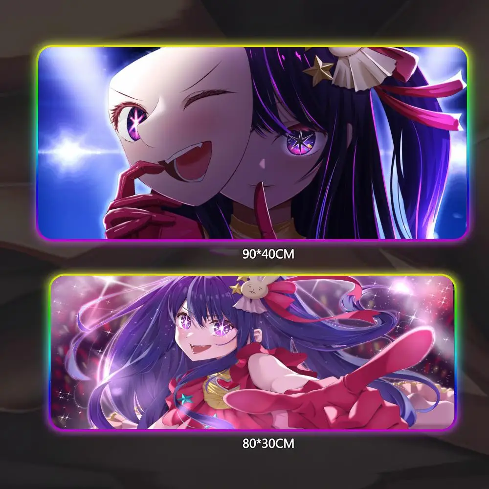 

H-Hoshino коврик для мыши геймер люминесцентный светодиодный коврик для мыши игровой стол RGB настольный коврик клавиатура ПК коврик для мыши