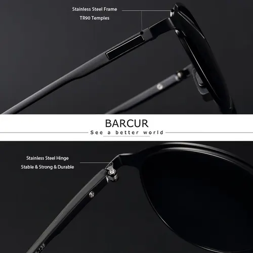 Imagen 2 del producto Gafas de sol BARCUR TR90 para mujer, gafas de sol polarizadas para mujeres