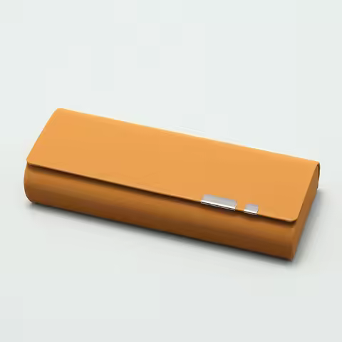 Retro Fashion Handmade Leather Hard Shell Glasses Case Rectangular Anti-Stress Storage Box