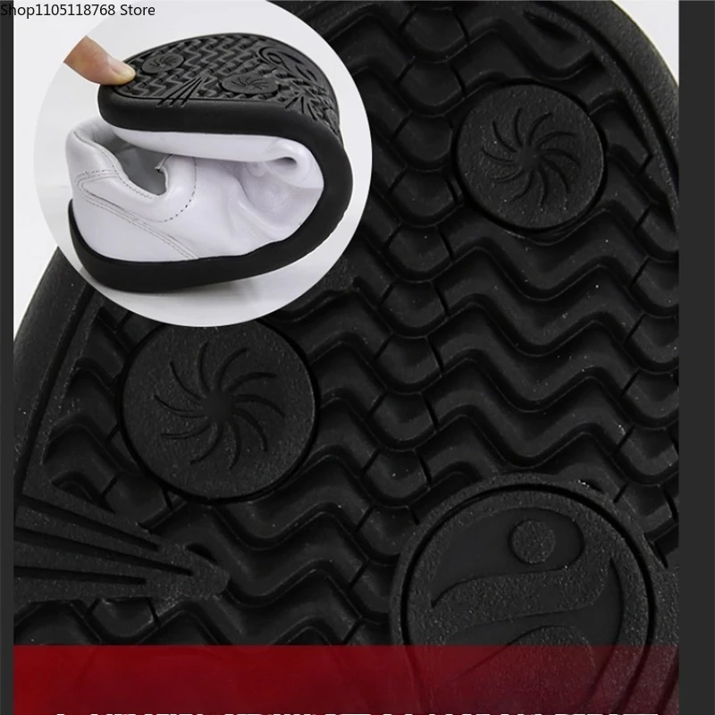 รองเท้ากังฟูไทเก๊กหนังแท้ รองเท้าศิลปะการต่อสู้ รองเท้าผ้าใบ หนังวัวนุ่ม ระบายอากาศได้ดี สวมใส่สบาย