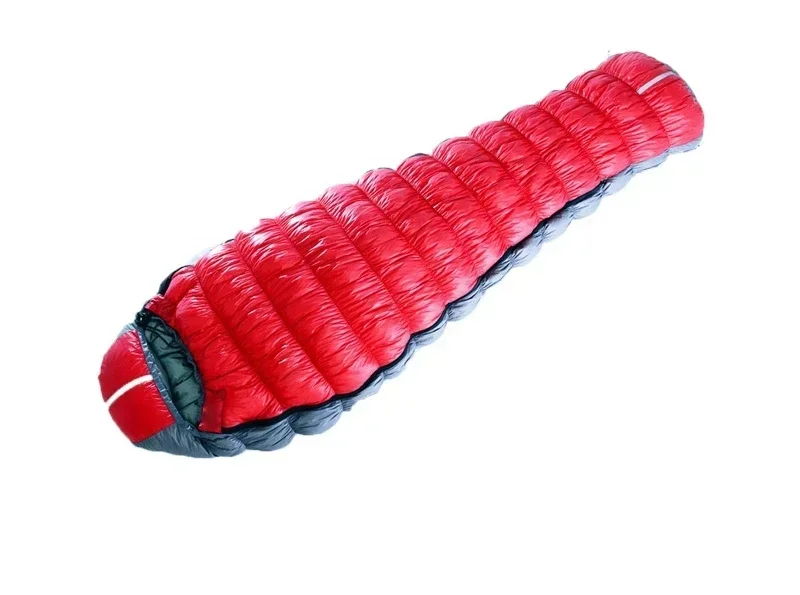 -Saco de dormir MP para exteriores, relleno de plumas de ganso, ultraligero, 1200g, 1 bolsa de compresión, saco de dormir de nailon con forma de momia