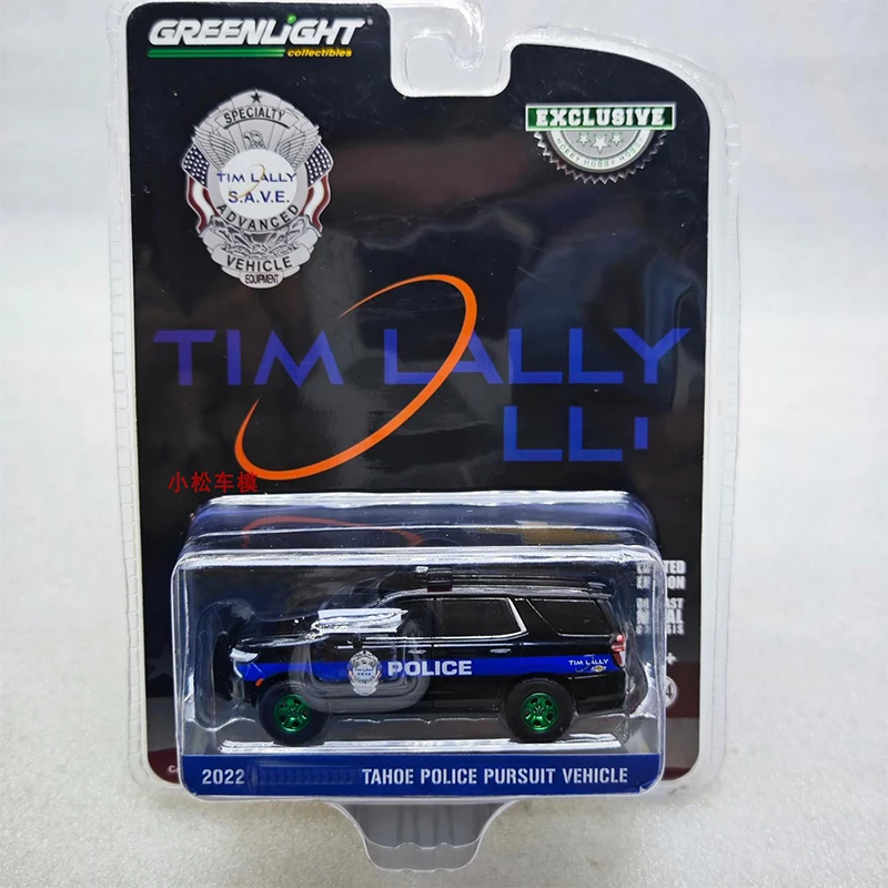 

Greenlight 1:64 Tahoe Police Chase Car Tim Lally Green Machine Series Alloy Die Casting Model Collect Ornaments