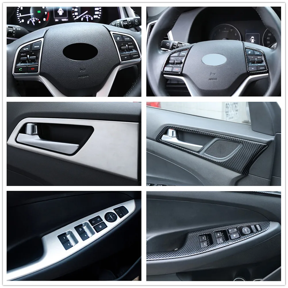 

Аксессуары для Hyundai Tucson 2015-2019 2020, защита чаши внутренней двери, защита от царапин, накладки на панель, переключатель окна, защита управления