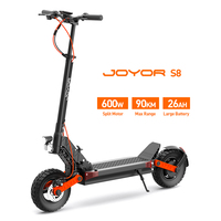 JOYOR S8 Electric Scooter, 600W Motor, 48V 26AH Battery, 10 Inch Tires, 25km/h Max Speed, 90km Range, Dual Mechanical Disc Brake