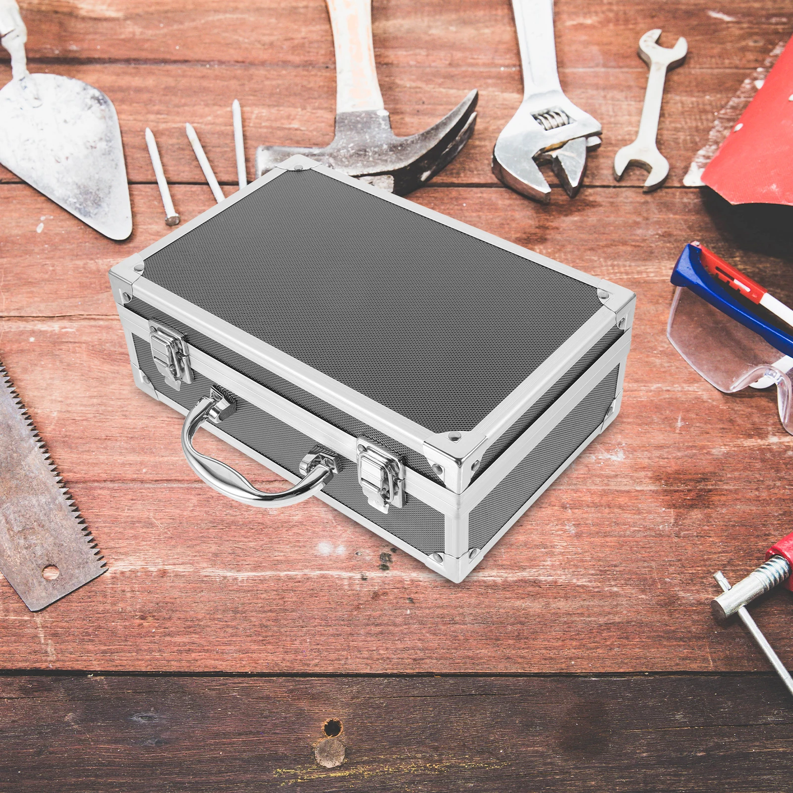 

Multifunctional Toolbox Handheld Aluminium Alloy Small Portable Tool Storage Box Travel Case Organizer Tool Storage Box