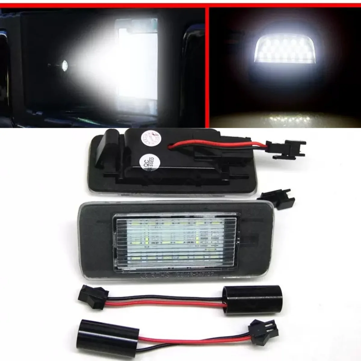 الأبيض سيارة لوحة ترخيص مُضاء رقم ضوء LED اكسسوارات السيارات لأوبل أسترا J الرياضة بجولة 2009-2015 زافيرا تورير C 2011-up #3