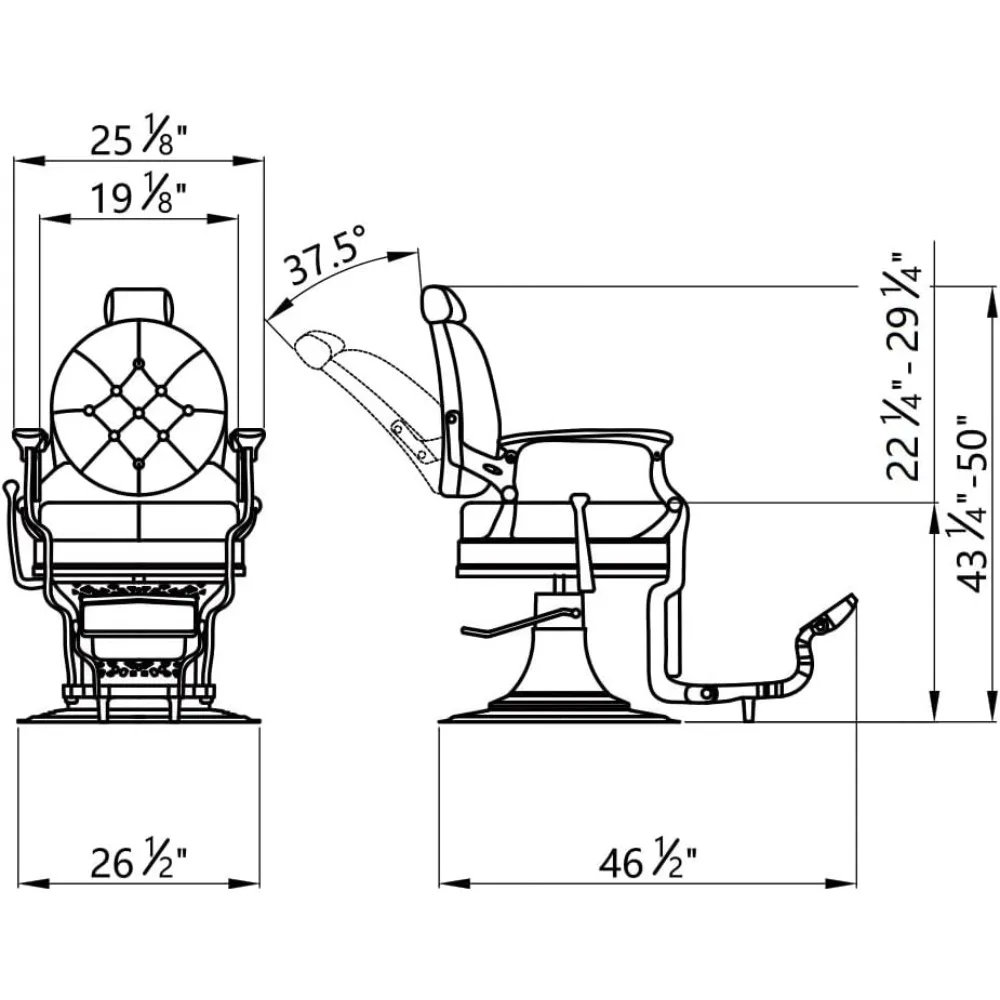 Cadeiras de barbearia resistentes