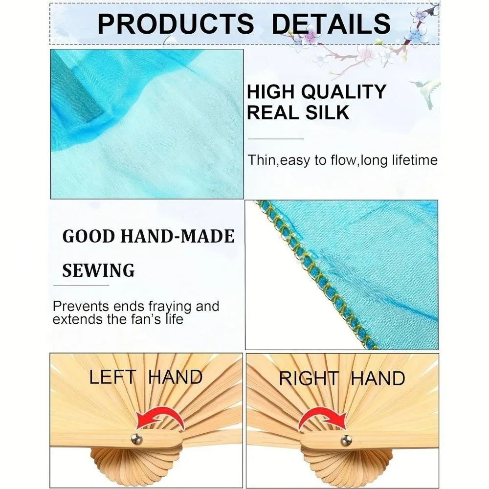 

Gradient Color Belly Dancing Fan Multicolors 150cm Length Long Imitation Fan Dance Accessories Rayon Silk Fans For Kid Women