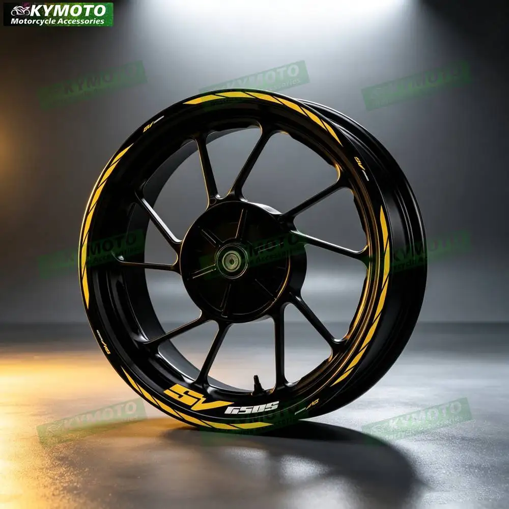 Reflective motorcycle wheel decals for SV650S SV 650S 17-inch front and rear wheel fairings and rims waterproof decal
