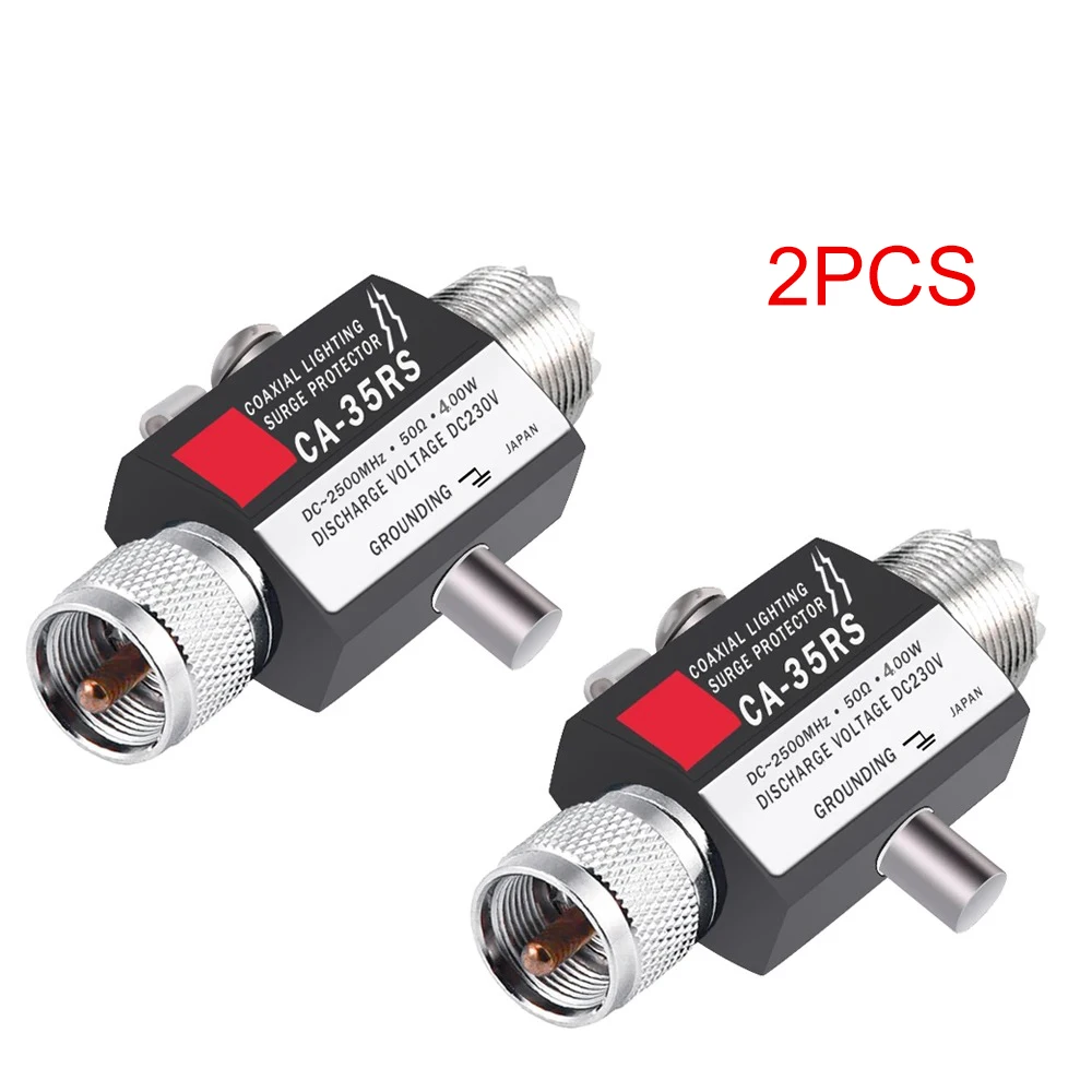 

2 шт. CA-35RS PL259 SO239 N Защита от перенапряжений для радиоретрансляторов, коаксиальная, с защитой от молний, 50 Ом, DC~2.5ГГц