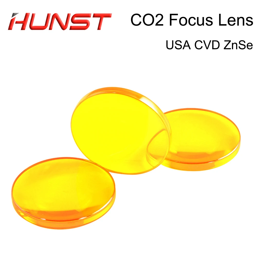 HUNST USA CVD ZnSe Focus Lens Dia 12mm 18mm 19.05mm 20mm FL 38.1 50.8 63.5 76.2 101.6mm For Co2 Laser Engraving Cutting Machine