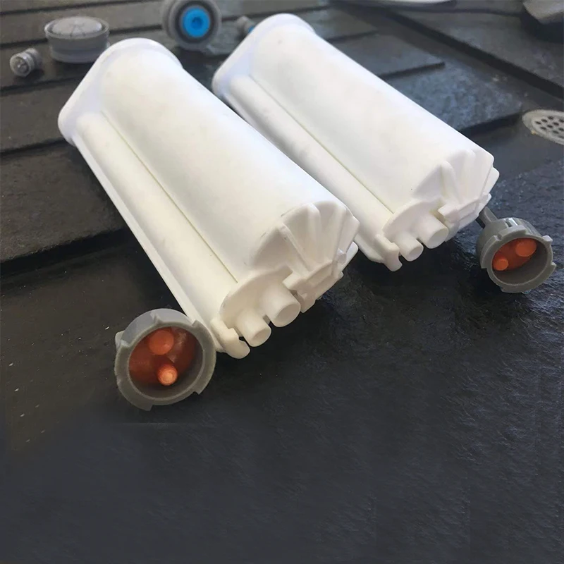 50ml 10:1 Unfilled Double-Barrel Cartridge AB Glue Tube Set with Sealing Pistons for 50ml 10:1 Adhesives Dispensing AB Glue Gun