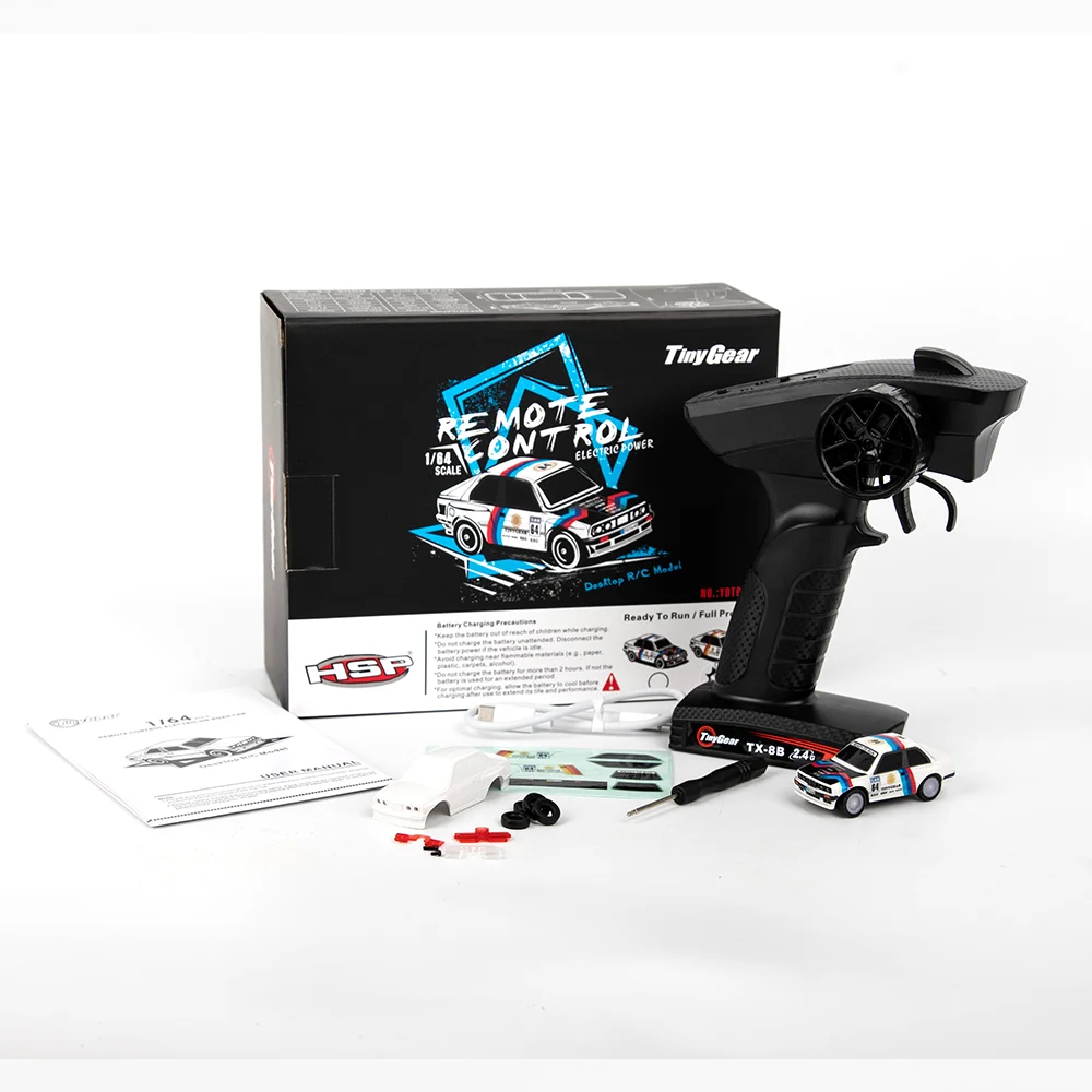 HSP TinyGear 1/64 MINI RC على الطريق 1/64 محاكاة كهربائية للتحكم عن بعد نموذج سيارات RTR سطح المكتب ألعاب الأطفال الكبار