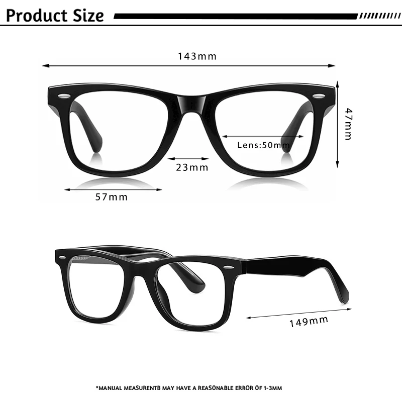 CATERSIDE Mode Herren Brillengestell Markendesign Hochwertige Tr-90 Rahmen Damen Anti Blaues Licht Computerbrille – Detail 1