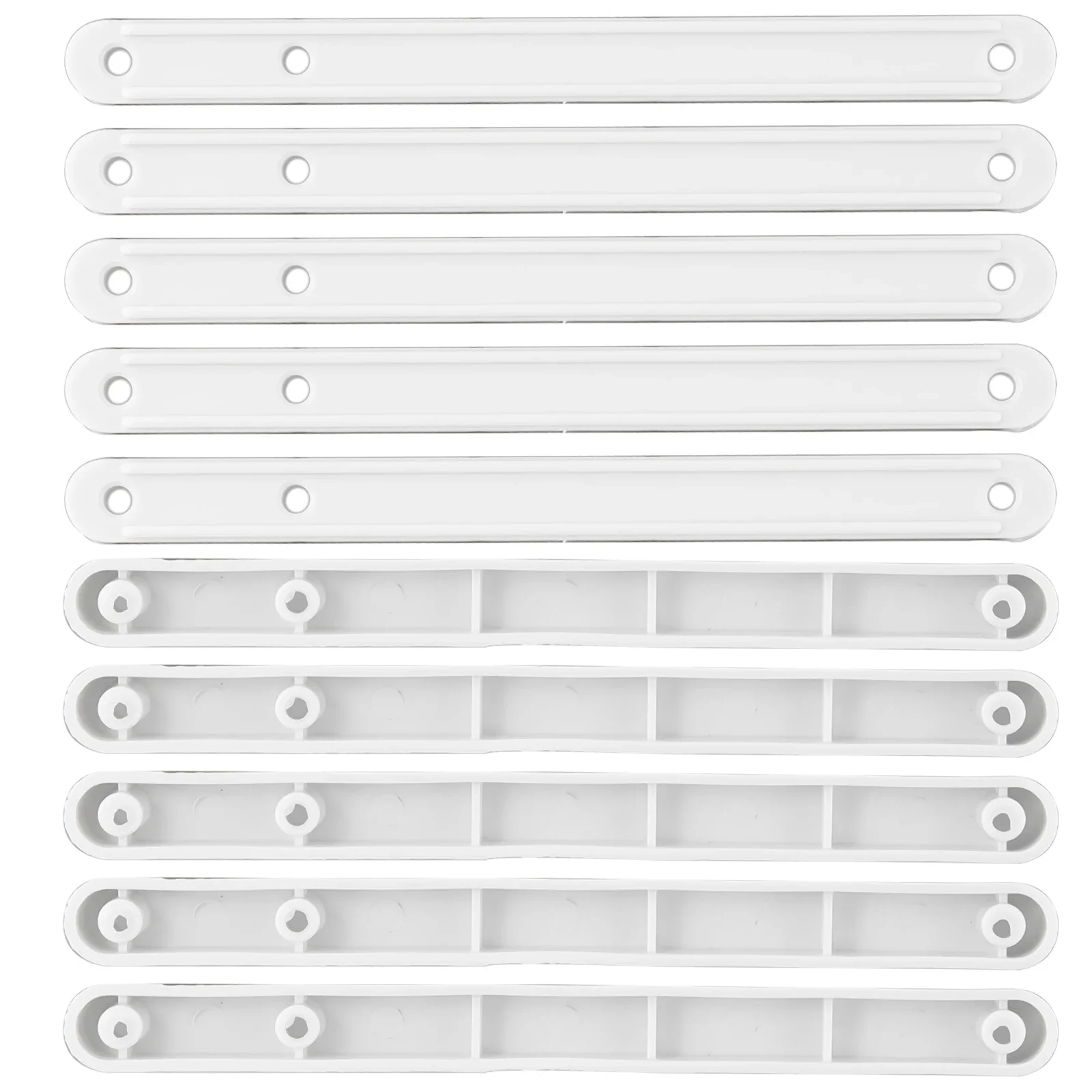 10pcs Drawer Rail Plastic Drawer Slides 180/235/298mm Drawer Runners Replacement White/Black/Brown