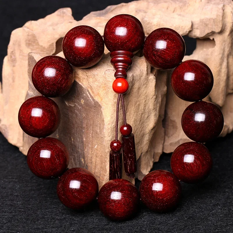 Free shipping men leaf red sandalwood beads hand string fish scales bottom full Venus wholesale Buddhist beads agarwood bracelet