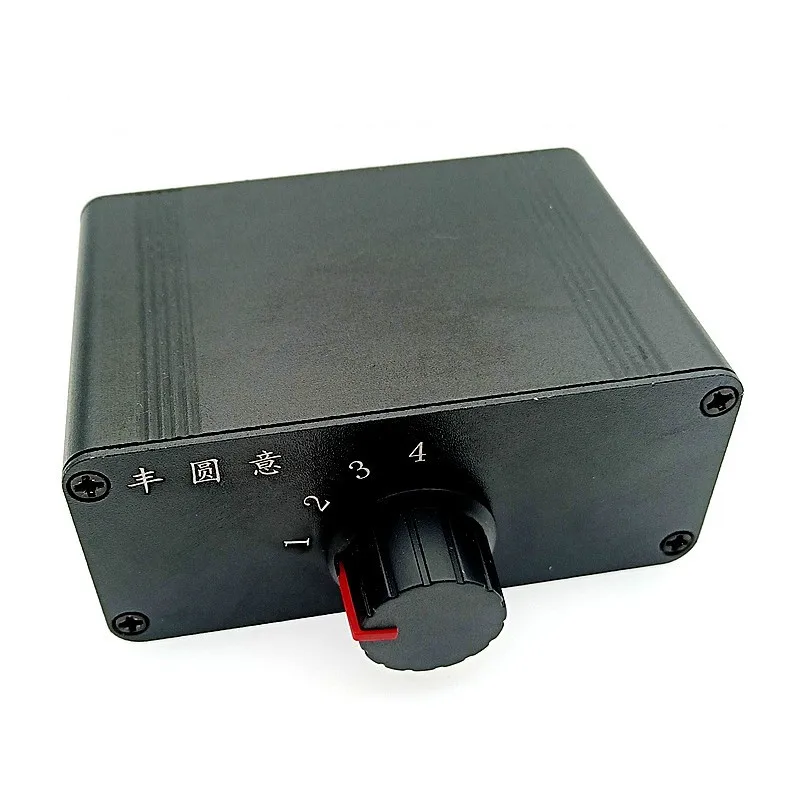 No Power Supply 4 Input 1 Output / 1 Input 4 Output Four-way Audio Signal Switcher Amplifier Speaker Audio Splitter Selector Box