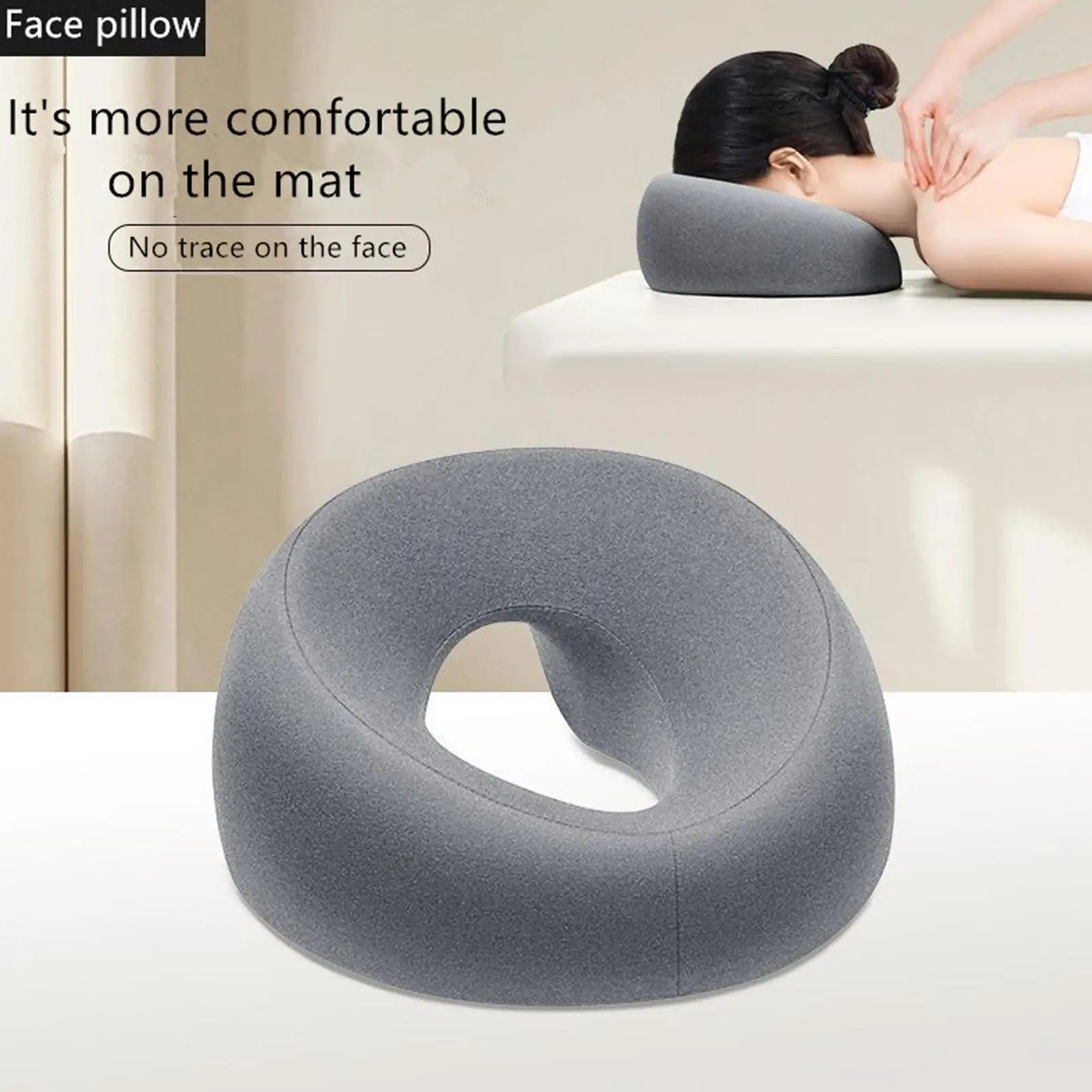 Face Down Pillow Prone Pillow for Prone Face Down Resting Comfort Memory Foam Ergonomics Home Massage Headrest for Beauty Salon