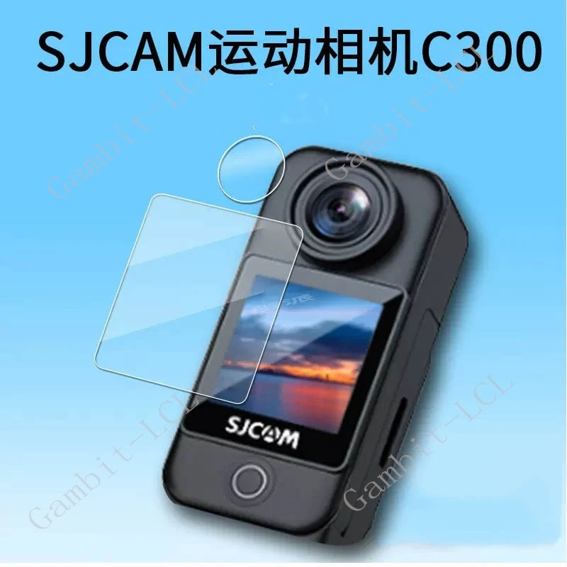 2in 1 For SJCAM C300 Action Camera Lens Screen Protector Hydraulic HD Soft Hydrogel Film Full Protective Screen Protector Cover