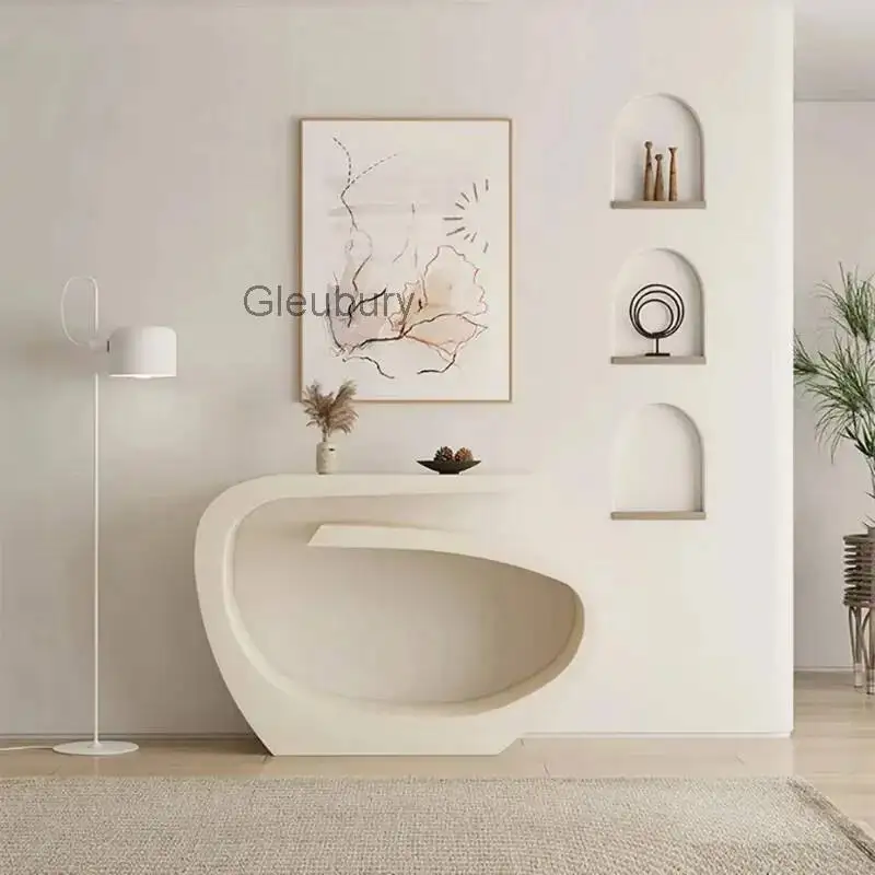 

Дизайнерский модный стол для прихожей, уникальный скандинавский элегантный простой угловой стол, современный минималистичный столик, консоль, стол для прихожей, мебель