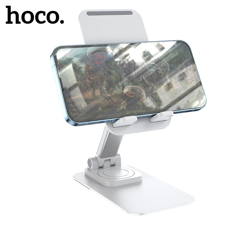 HOCO Aluminum Alloy 360° Rotatable Desktop Stand For iPad Air Anti-Slid Foldable Desktop Table Holder For iPhone Samsung Bracket