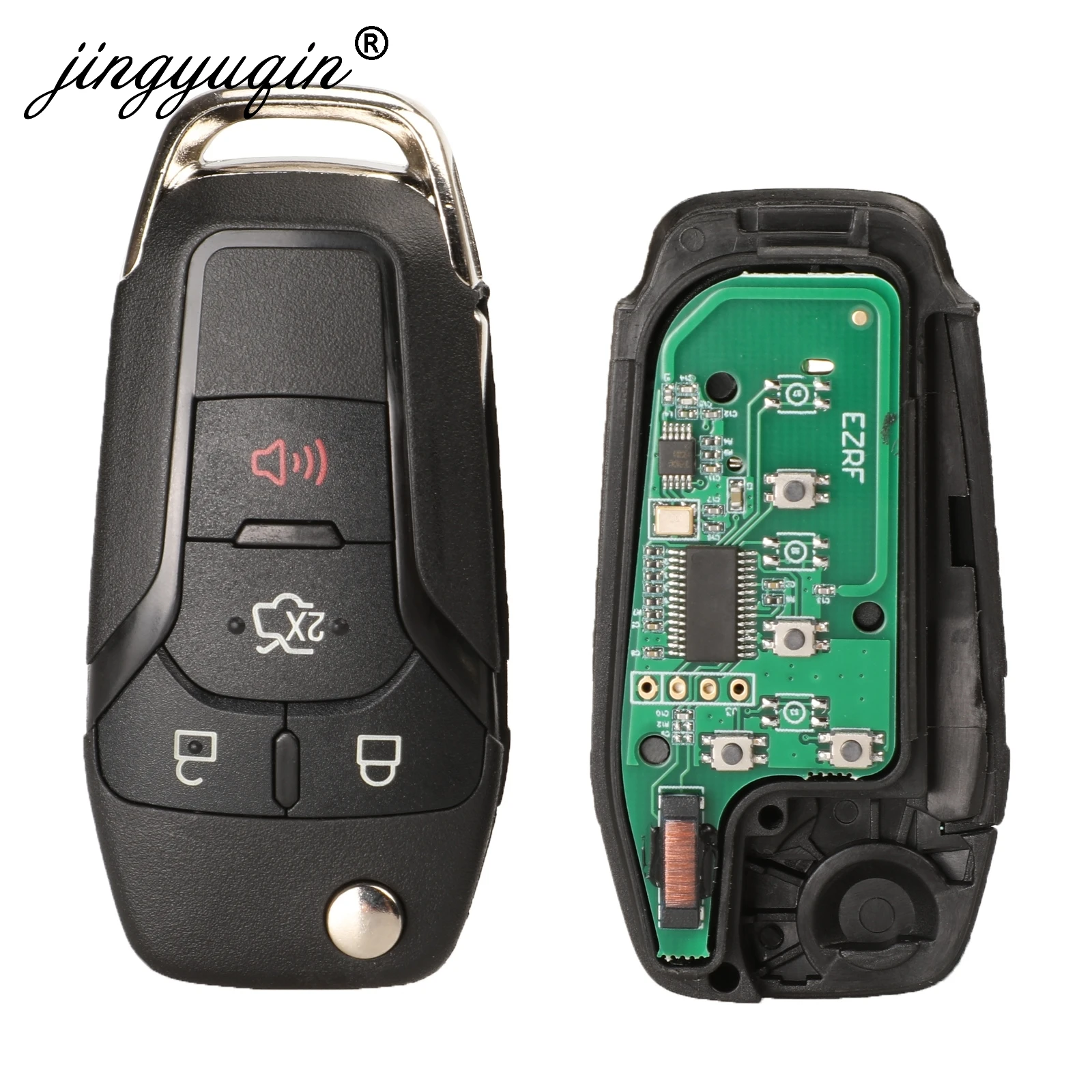 

jingyuqin 5pcs N5F-A08TAA Smart Remote Flip Key 315MHz for Ford Fusion 2013-2016 ID49 Keyless Entry Fob 4 Buttons