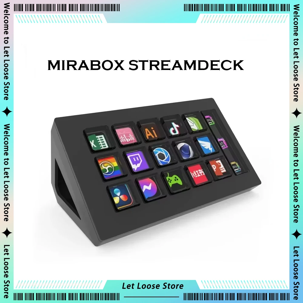 Streamdeck 293s Mini Visual Keyboard LCD Controller Custom Button 15 is used for real-time content creation of Windows/MacOS