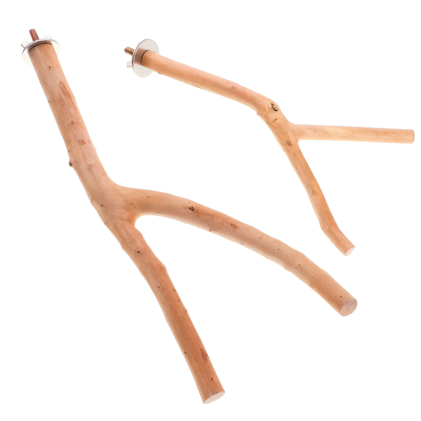 

2pcs Bird Standing Rack Wooden Parrot Perch Stand Durable Pet Bird Cage Accessory Exercise For Birds Pet Supply