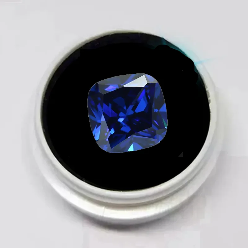 

Boxed Sapphire Square Cut Tested VVS Loose Gemstone for Jewelry Making and Collecting Premium Gemstones