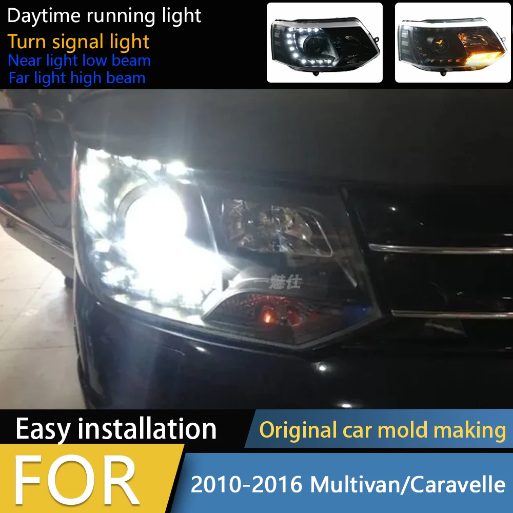 

DRL Lamp Car OEM Head Light Modify Semi-assembly LED Xenon Headlight for Tearful Version VW Caravelle Multivan T5 2010-2016