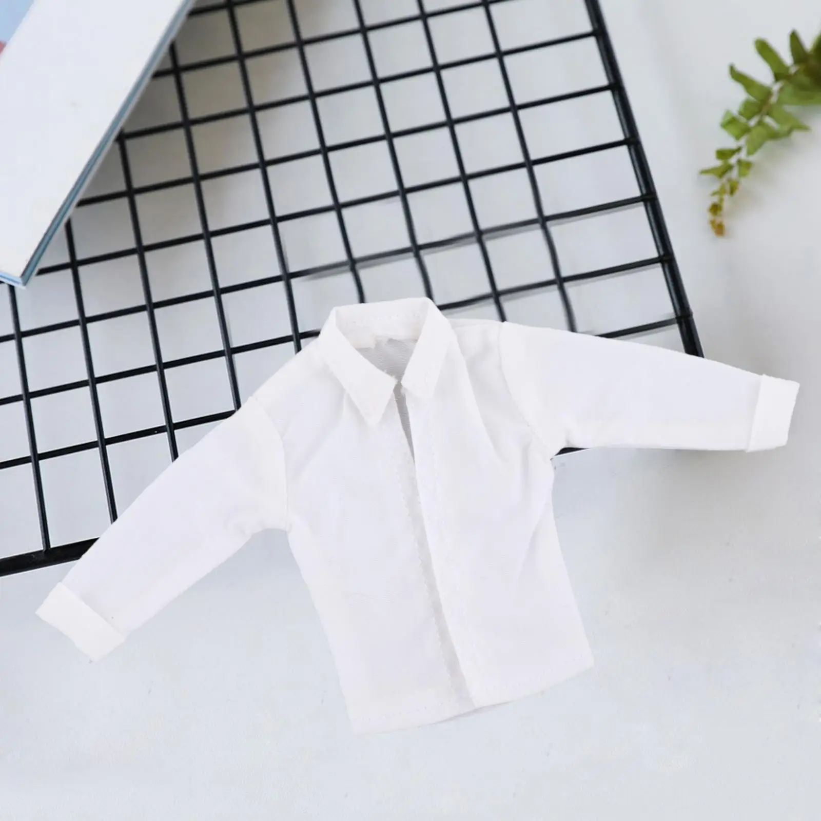 12TH Male Action Figures White Shirt Handmade Costume Miniature DIY Doll Dress up Model Realistic Cosplay Long Sleeve