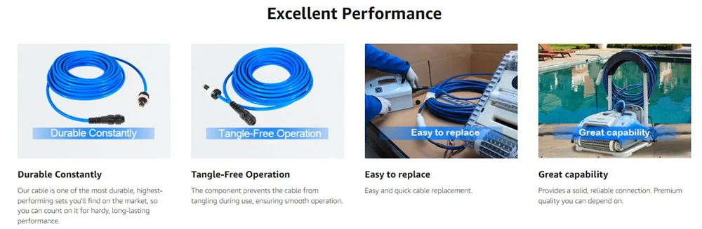 99958903 – DIY-Kabel, 2-Draht, für Dolphin Maytronics Poolreiniger S200, Active 20, Triton PS, Discovery, Quantum – 18 m (60 Fuß) – Detail 5