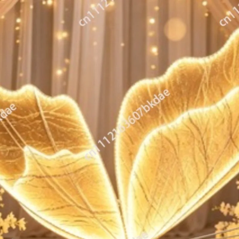 Wedding Decoration Props Glowing Butterfly Wings, Hanging Accessories, Stage Chandeliers, T-stage Iron Photography Background