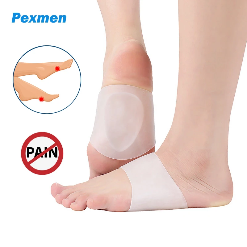 

Pexmen 2Pcs/Pair Gel Arch Support Sleeves for Plantar Fasciitis Flat Foot Pain Relief Foot Compression Cushions Foot Care Tool