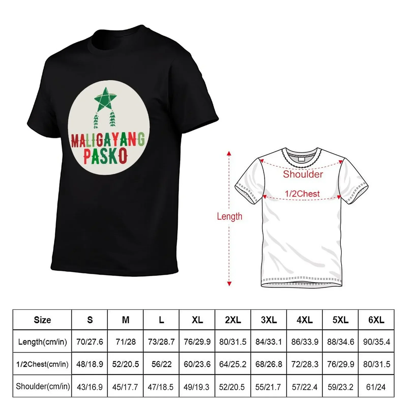 Maligayang Pasko, Filipino Christmas T-Shirt vintage anime shirt boys whites big and tall t shirts for men