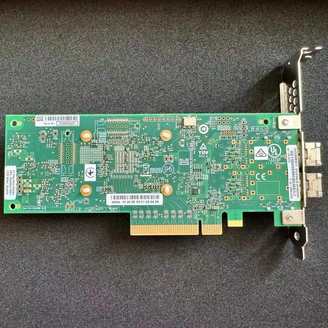 عرض ساخن لعام 2025 بطاقة HPE P9M76A بمنفذ مزدوج 32 جيجا بايت من الألياف قناة HBA 868141-001 SN1600Q QLE2742