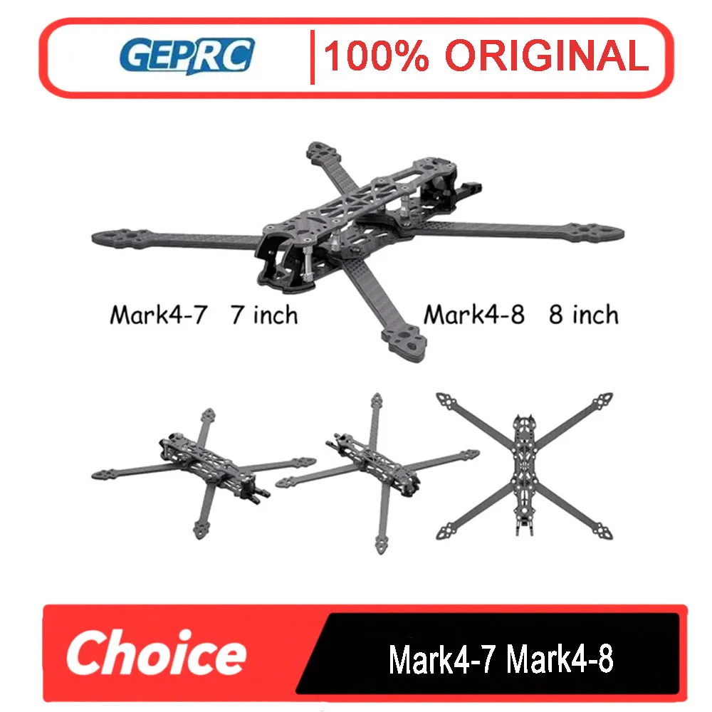 

GEPRC Mark4 7/8inch Carbon Fiber FPV Racing & Freestyle Quadcopter Frame, Lightweight Design