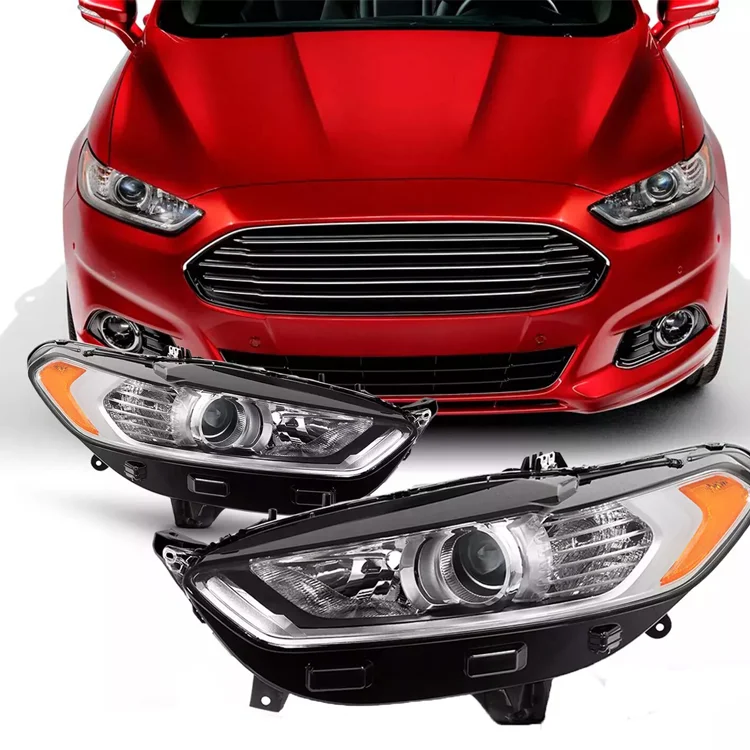 Ricambi auto di alta qualità per Ford Fusion 2013 2014 2015 2016 Fari per proiettori Sinistra + Destra cromati DS7Z-13008-D