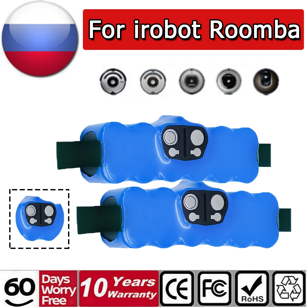 14.4V 5000mAh Li-ion Battery for iRobot Roomba 500 600 700 800 Series 510 530 550 560 580 620 630 650 760 770 780 790 870 880 R3