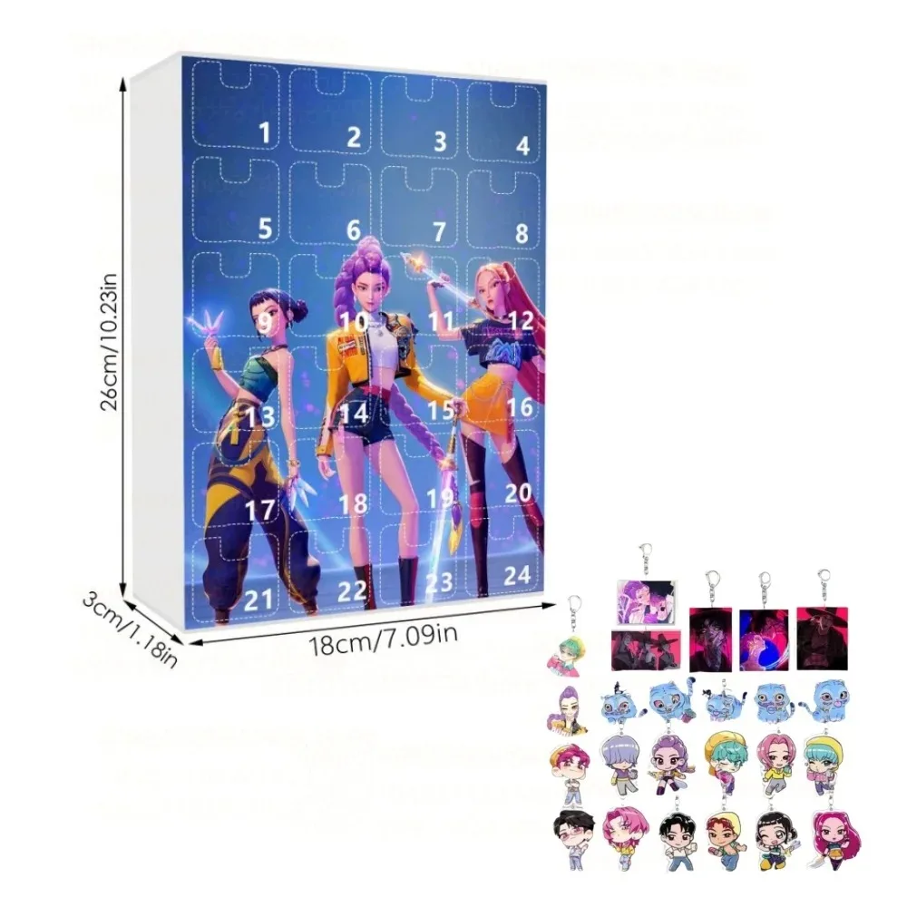 جديد Kpop شيطان الصيادين تقويم القدوم K البوب شيطان الصيادين رومي ميرا زوي النمر عيد الميلاد العد التنازلي تقويم القدوم هدية 24 يوما #6