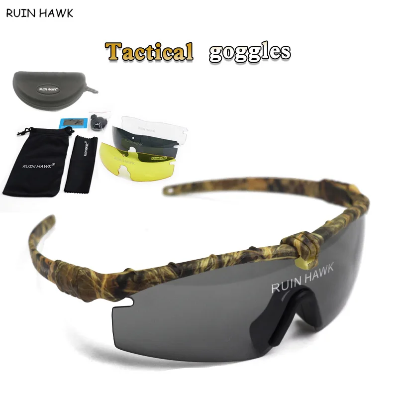 

Men Outdoor Sport Polarized Tactical Glasses Hiking Cycling UV Protection Eyewear Military Hunting Shooting Airsoft Goggles