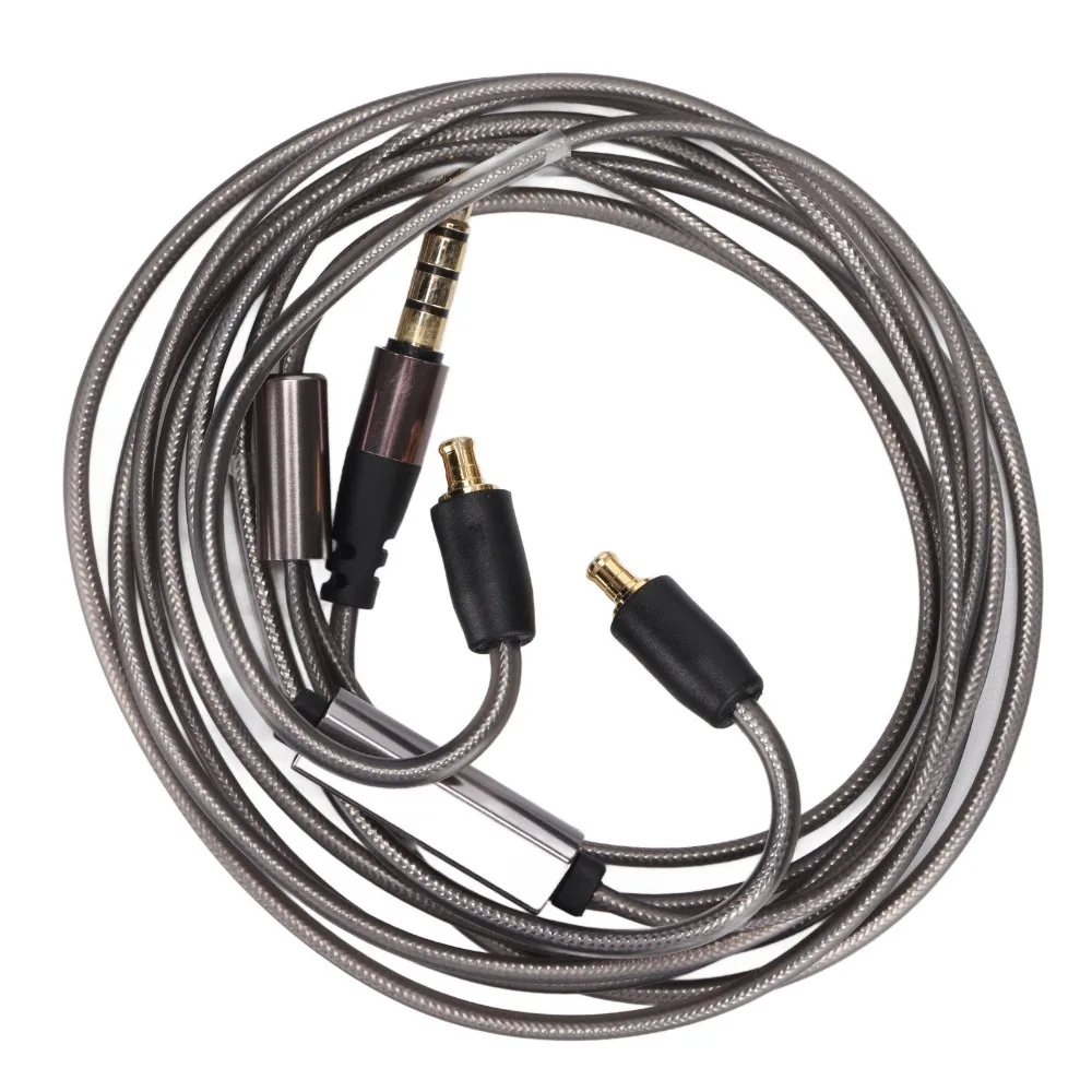 for A2DC Interface Headphone Audio Cable with Microphone Ear-hook Design Music Control Upgrade Earphone Cable for ATH CKS1100