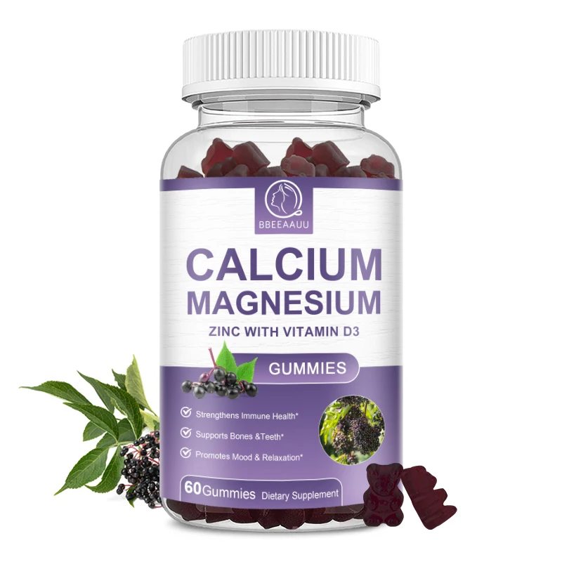 

Calcium Magnesium Zinc Supplement with Vitamin D3 Vegan Protecting the Heart, Teeth, Bones and Muscles Overall Health Supplement