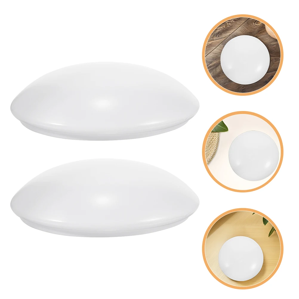 

2Pcs Ceiling Light Cover Plastic High Transmittance Round Lampshade Easy Install Replacement Lamp Shade for Bedroom Balcony
