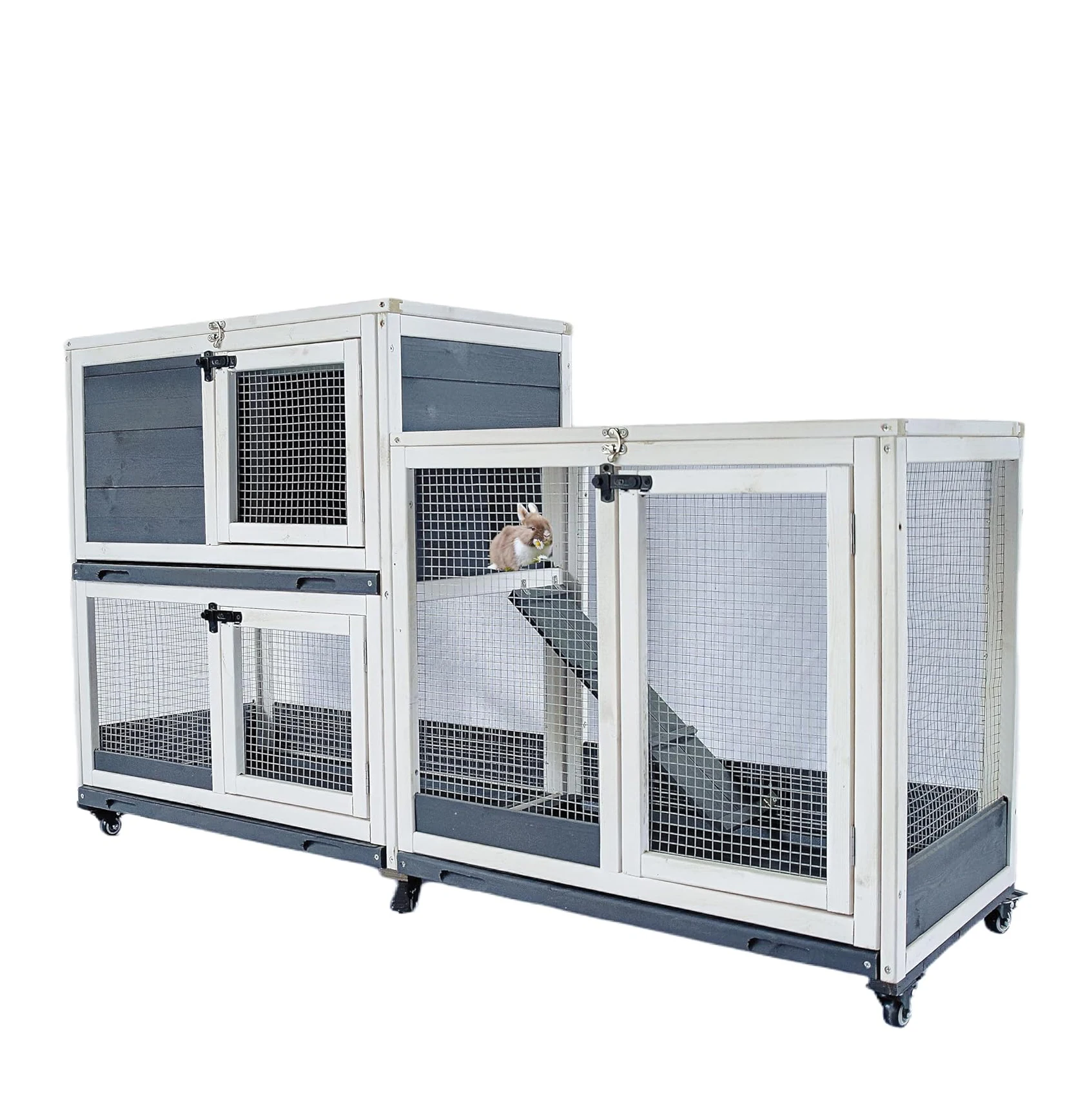 Wholesale Luxury Wooden Outdoor Waterproof Large Rabbit Cage Pet Cage House Chicken Coop