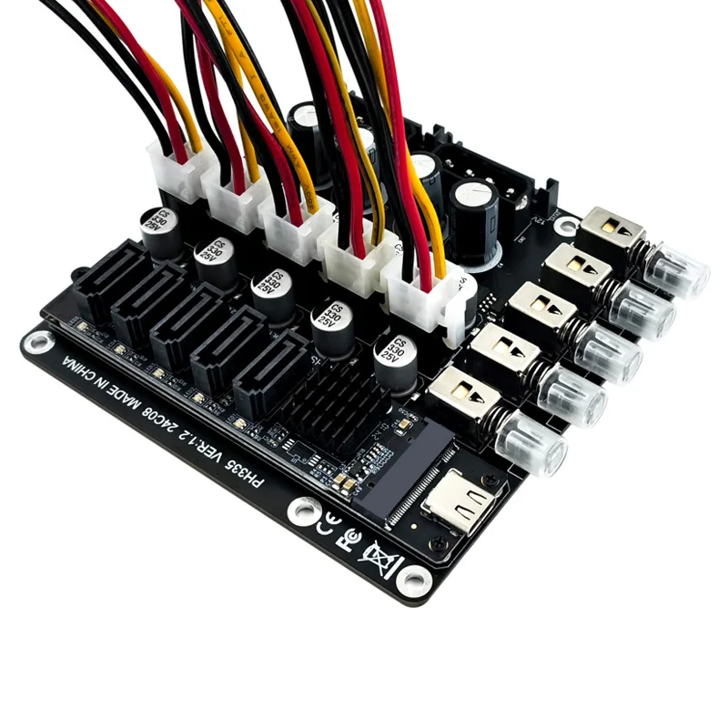 2x SATA + 2x 4Pin to ATX Quad 4Pin 5/12V Power Supply Breakout Board Module Adapter Power Control Switch Switcher for HDD CD-ROM