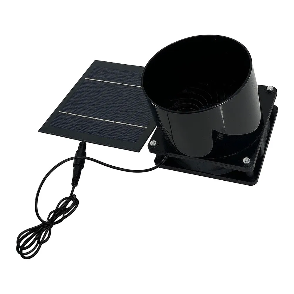 Solar Powered Exhaust- Fan Kit 10W, 3000RPM High Speed- Ventilator With 145mm Panel For Home RV Greenhouse Air Cooling