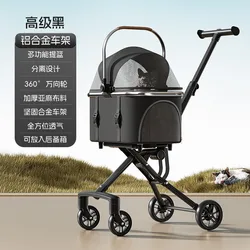 Carrito de paseo plegable para perros y gatos, ideales para razas pequeñas y medianas